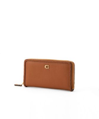 coach コーチブレイデッドトリムアコーディオンジップ